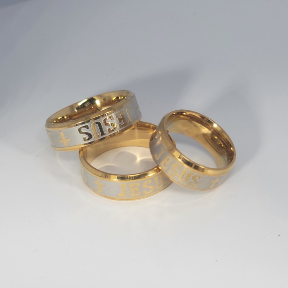 Jesus Religious Gold plated Rings - Picture 3 of 7